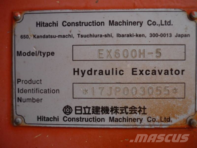 Hitachi EX 600 H-5 履带挖掘机
