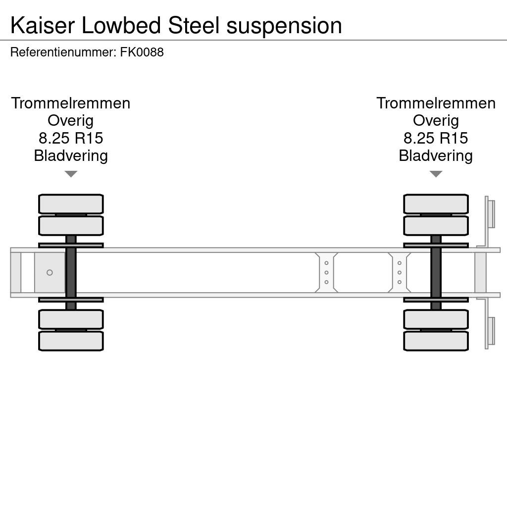 Kaiser Lowbed Steel suspension Low loader-semi-trailers