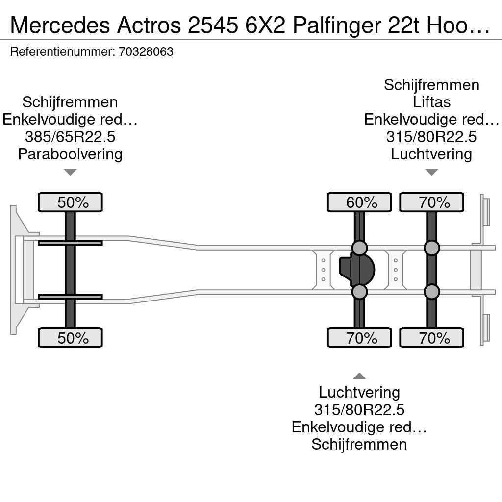 Mercedes-Benz Actros 2545 6X2 Palfinger 22t Hooklift Retarder Li Rol kiper kamioni s kukama za dizanje