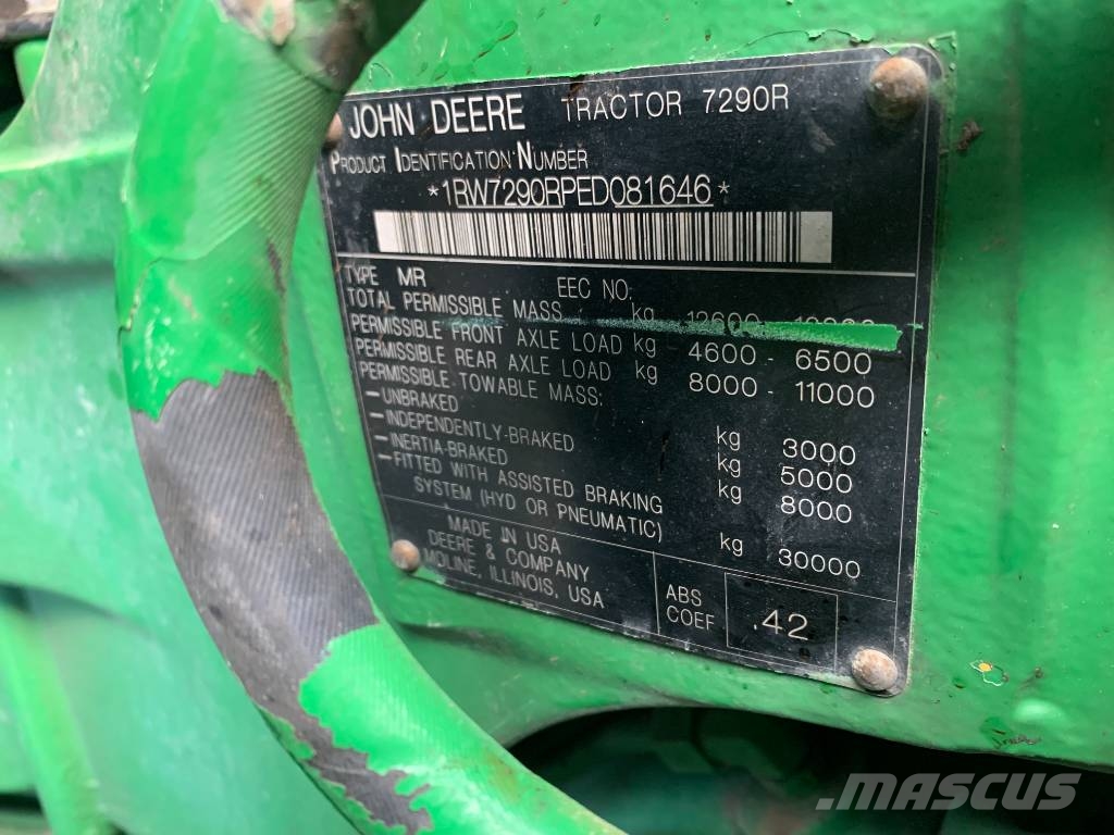John Deere 7290R Traktory