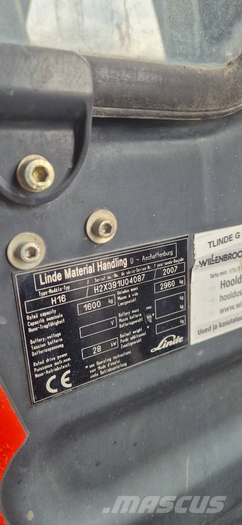 Linde H 16 CNG Gāzes autoiekrāvēji (LPG)