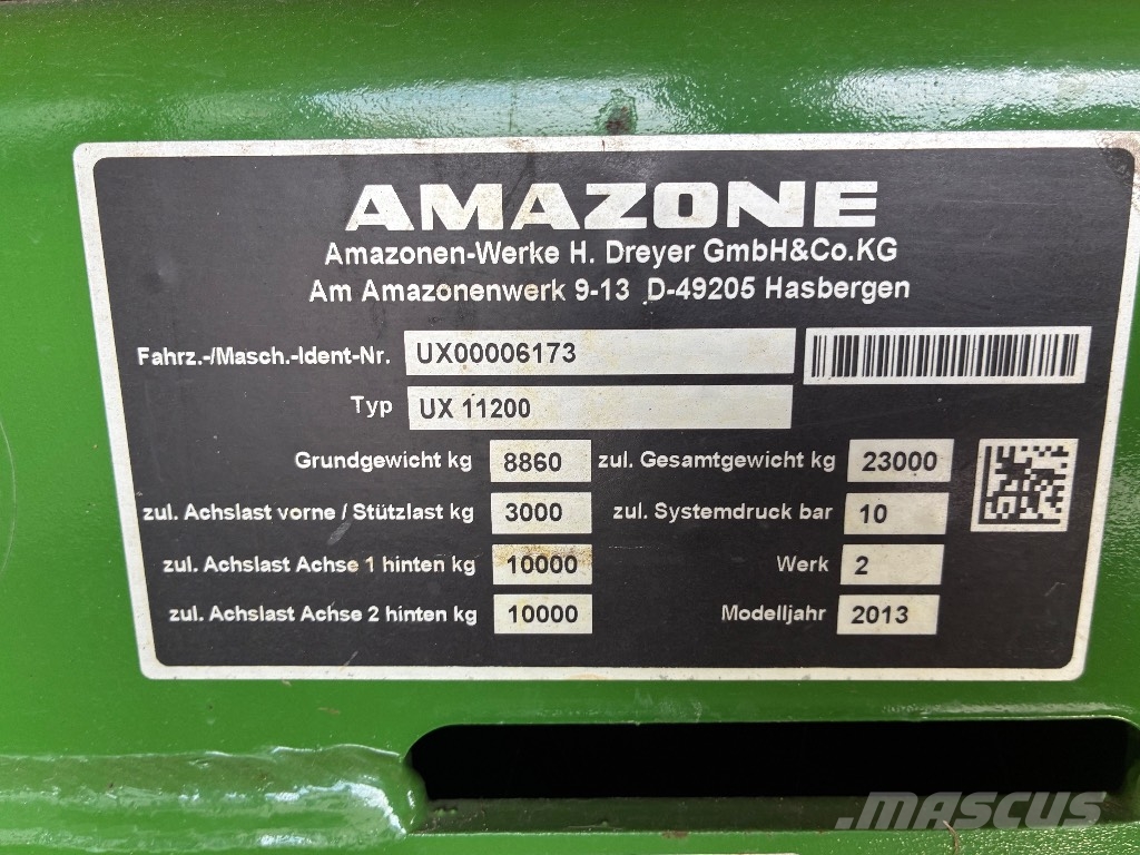 Amazone UX 11200 الرشاشات