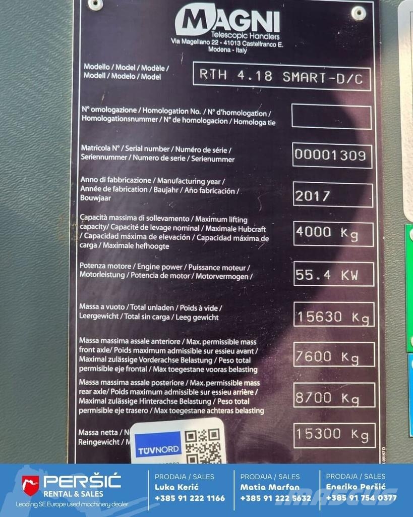 Magni RTH 4.18 Τηλεσκοπικοί ανυψωτές