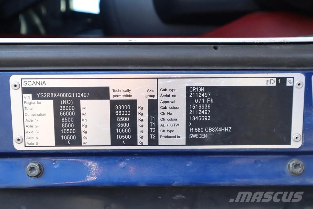 Scania R580 V8 | 8X4 | RETARDER | FULL STEEL | BIG AXLES Kiper tovornjaki