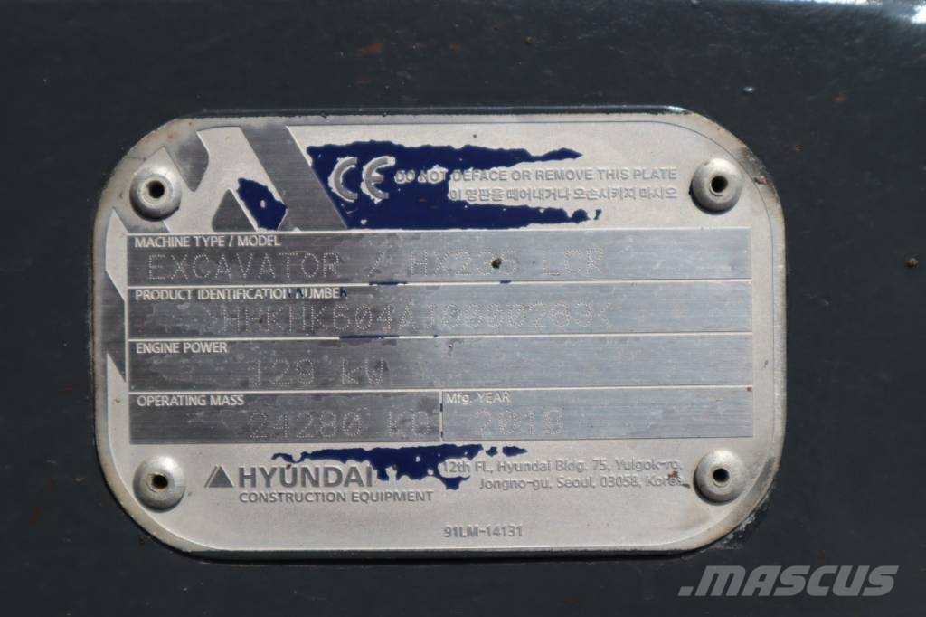 Hyundai HX235LCR Rupsgraafmachines