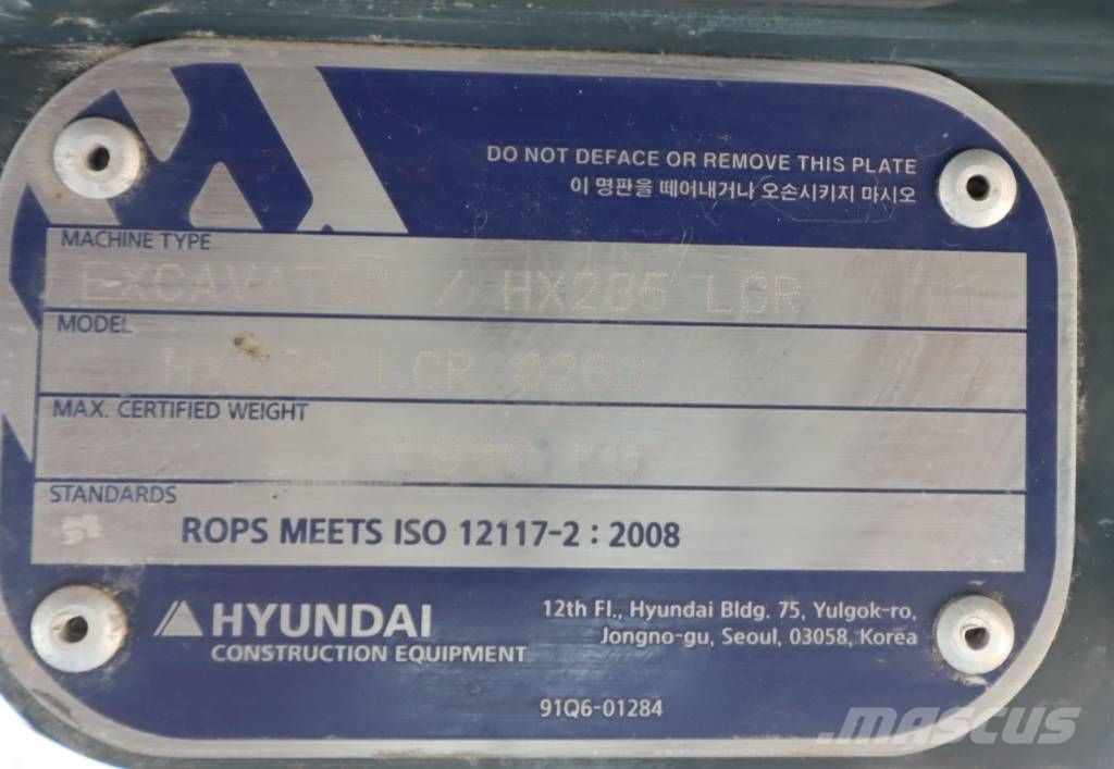 Hyundai HX235LCR Rupsgraafmachines