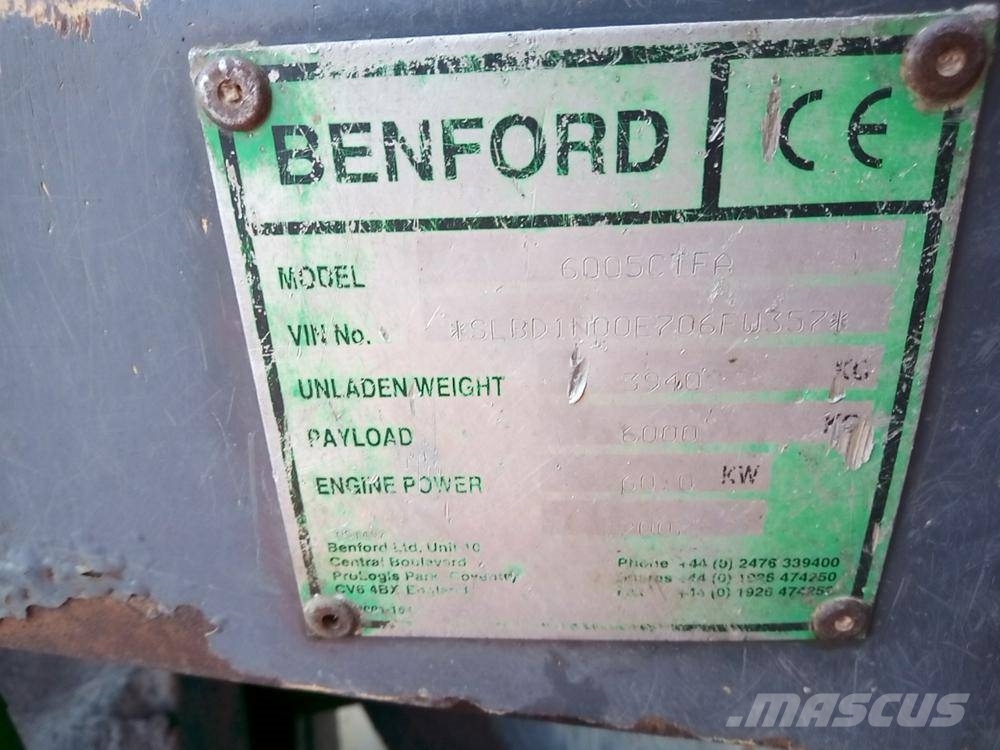 Benford Terex 6T derékcsuklós dömper 연결식 홀러