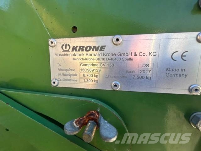 Krone Comprima CV 150 XC Rituļu preses