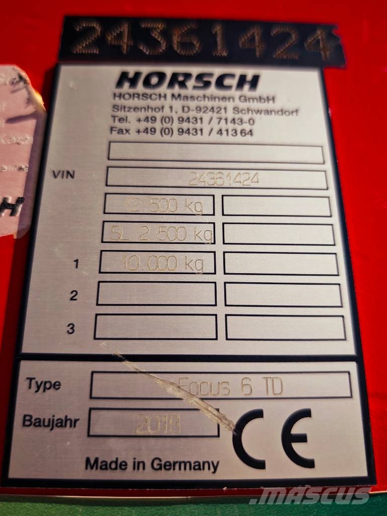 Horsch Focus 6 TD Sijačice