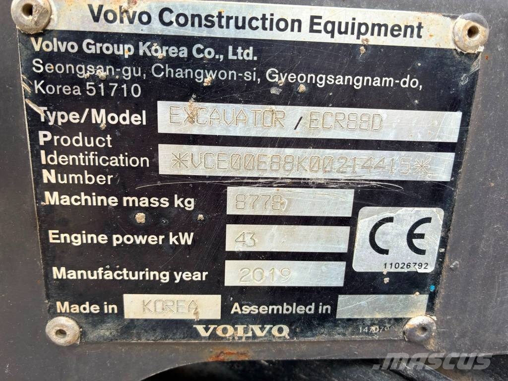 Volvo ECR 88 D Midikoparki  7t - 12t