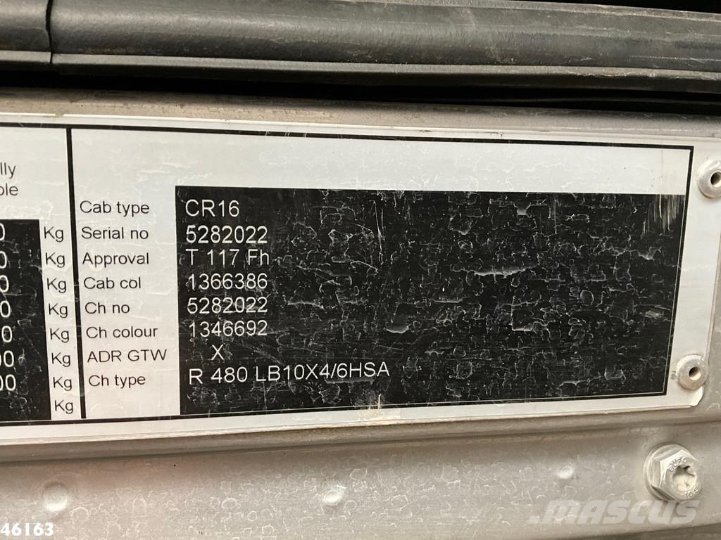 Scania R 480 10x4 Retarder HMF 16 Tonmeter Z-kraan Camiones elevadores de gancho