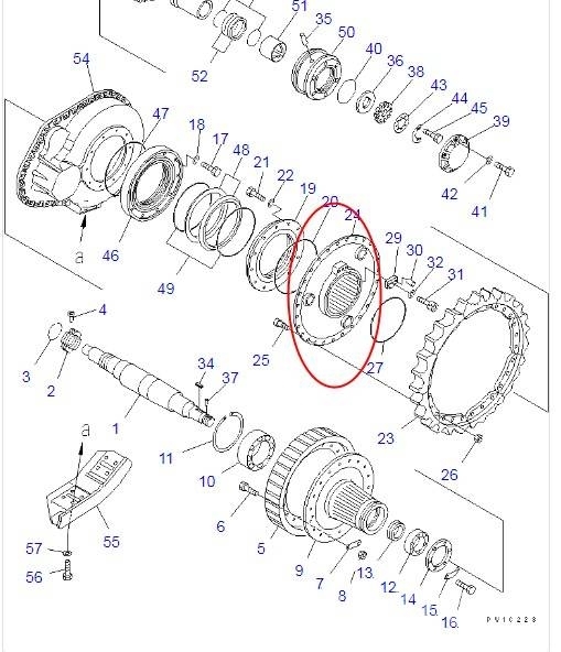 Komatsu D155 final drive hub 175-27-31394 Gusjenice