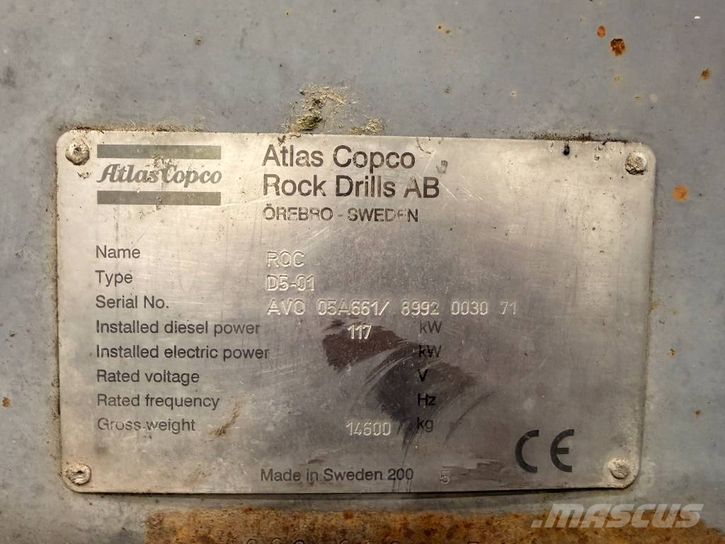 Atlas Copco D5 Borrvagn (ONLY FOR PARTS) Taladros pesados