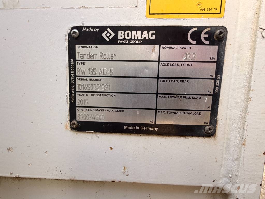 Bomag BW 135 AD-5 Twin Drum Roller Tandemjyrät