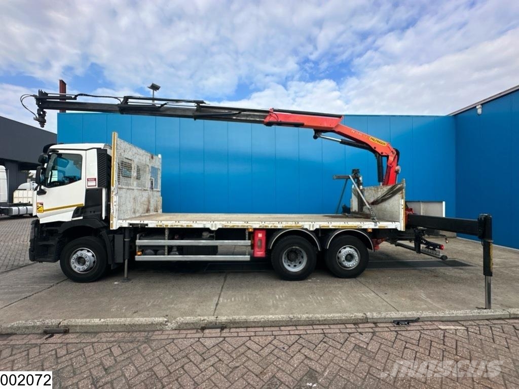Renault C 380 EURO 6, 6x2, Palfinger Platte bakwagens
