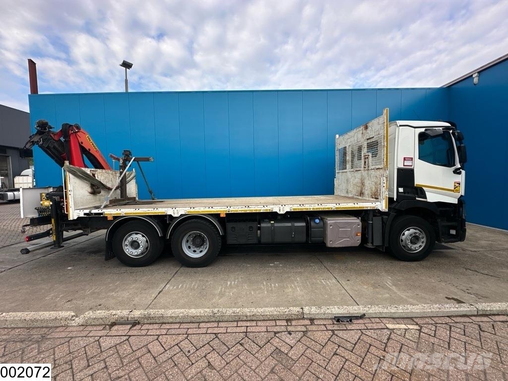 Renault C 380 EURO 6, 6x2, Palfinger Platte bakwagens