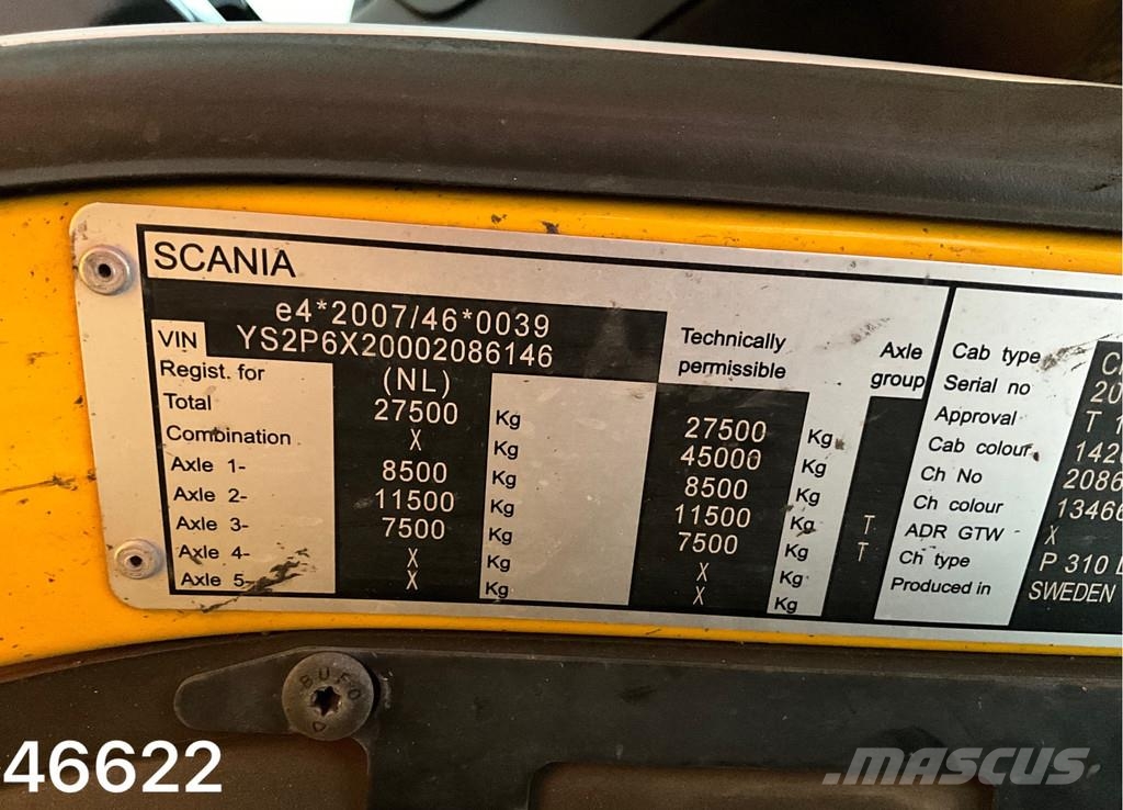 Scania P 310 Chassis cabine Retarder with PTO Just 205.14 Šasija ar kabīni