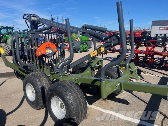 Farma T8 huggarvagn med 5,1m kran och fjärrwinsh Outros reboques