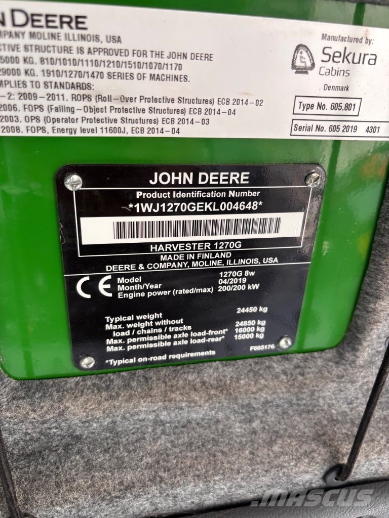 John Deere 1270 G Harvesterit