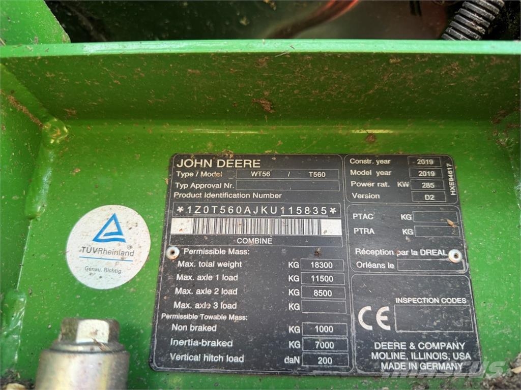John Deere T 560 i Allrad 40 km/h Ďalšie poľnohospodárske stroje