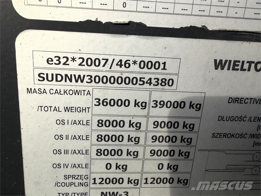 Wielton Iný model VIN 380 Naczepy wywrotki / wanny