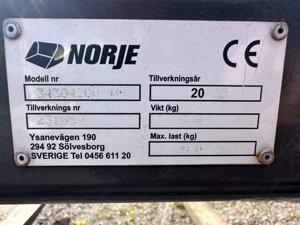 Norje Pallgafflar stora BM 9 ton ملحقات أمامية للوادر