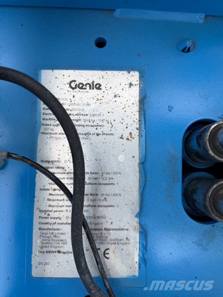 Genie GS 1932 Käärtõstukid
