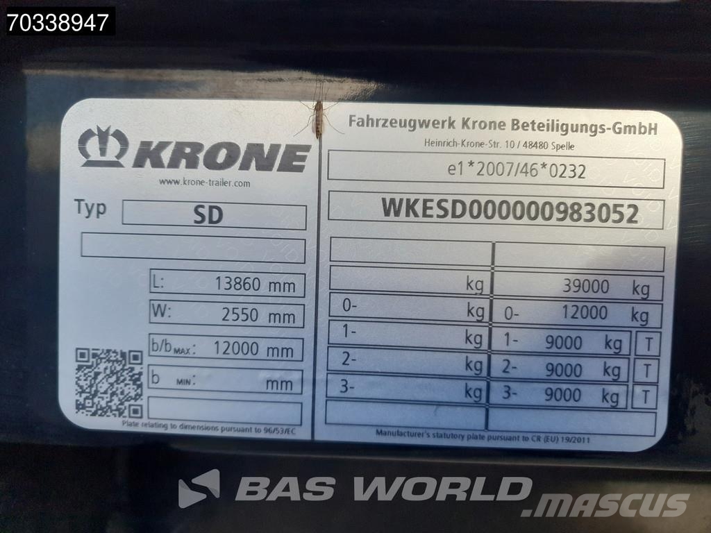 Krone SD Mega Lift Axle MOT 08/27 Schuifzeilen