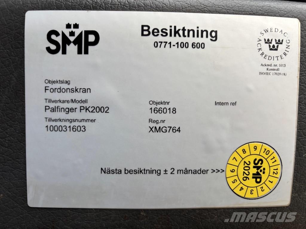 Volvo FM 400 6x2*4 EURO3 + Palfinger PK20002 + AJK HOOKL شاحنات الرافعات