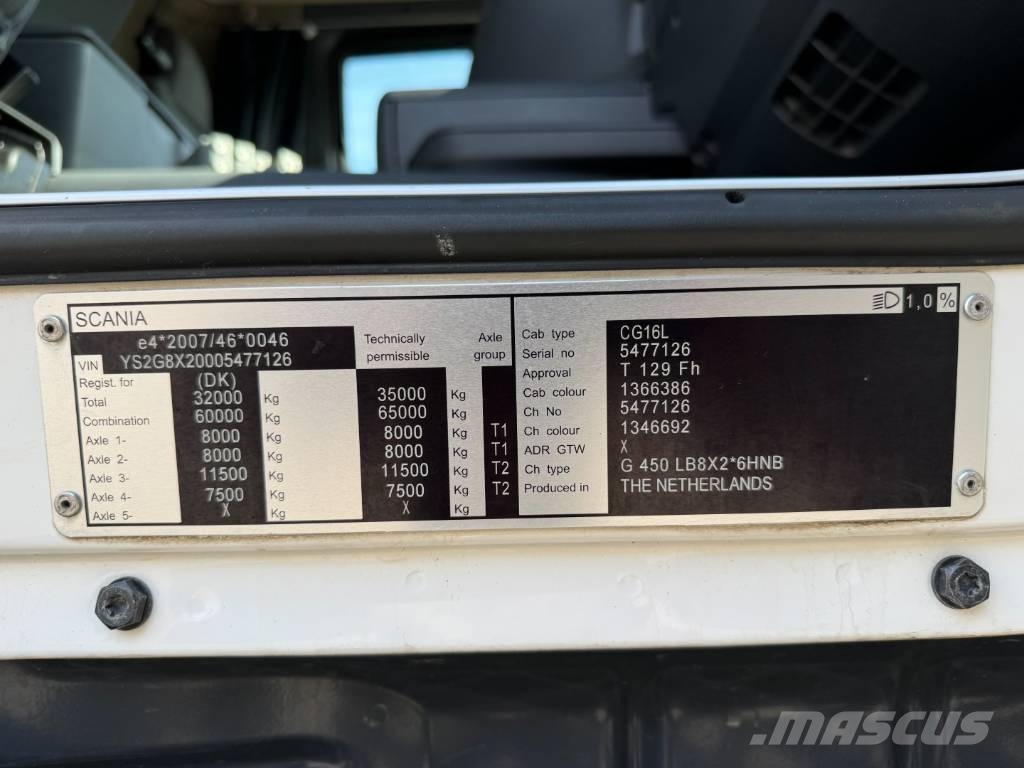 Scania G450 8x2*6 Euro 6 / Crane HMF 2620 K5 Camiones grúa