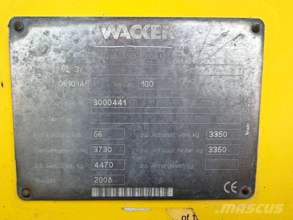 Wacker Neuson WL 37 Kolesové nakladače