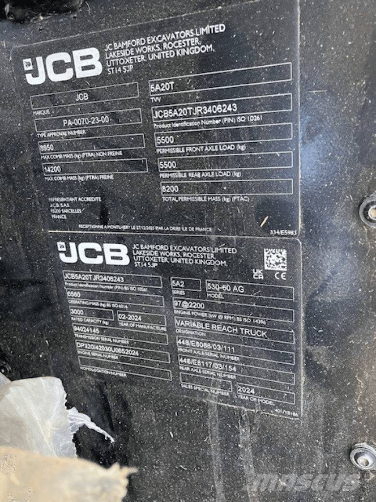 JCB 530-60 Kmetijski teleskopski nakladalci