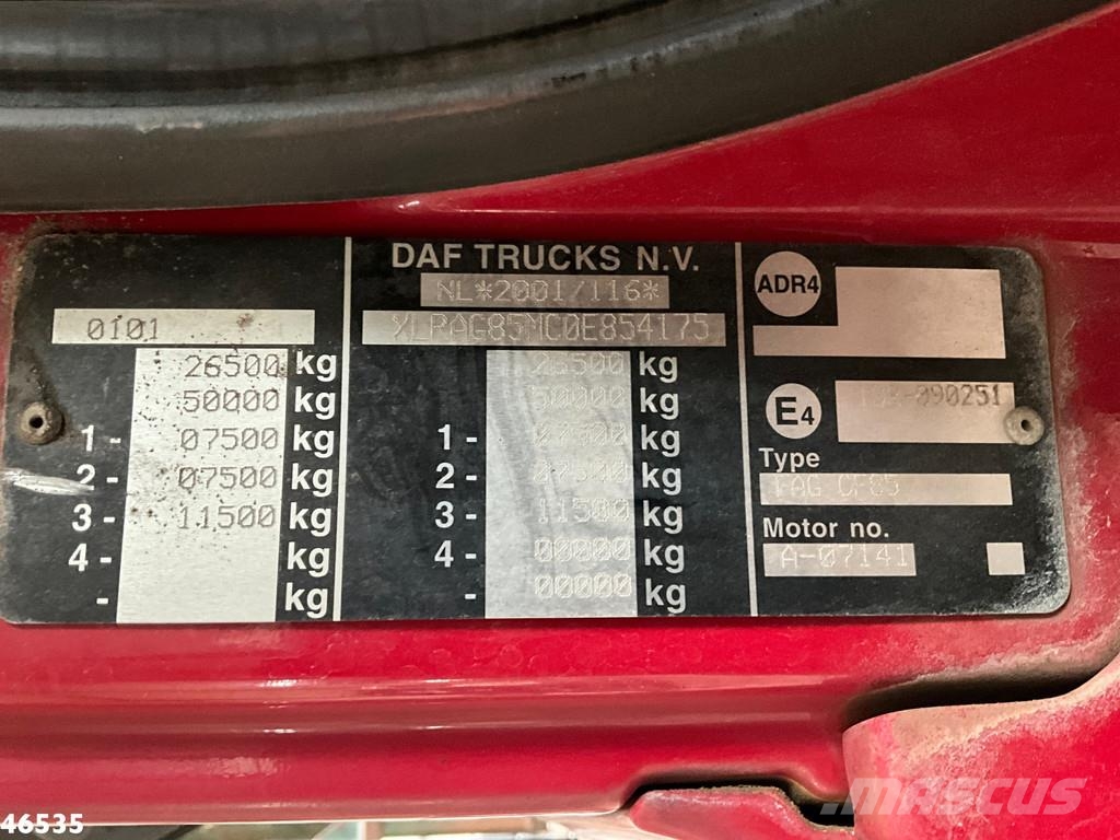 DAF FAG 85 CF 360 Hyvalift 18 Ton portaalsysteem Portaalsysteem vrachtwagens