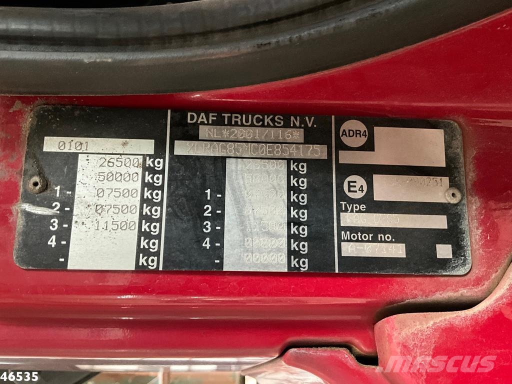 DAF FAG 85 CF 360 Hyvalift 18 Ton portaalsysteem Portaalsysteem vrachtwagens