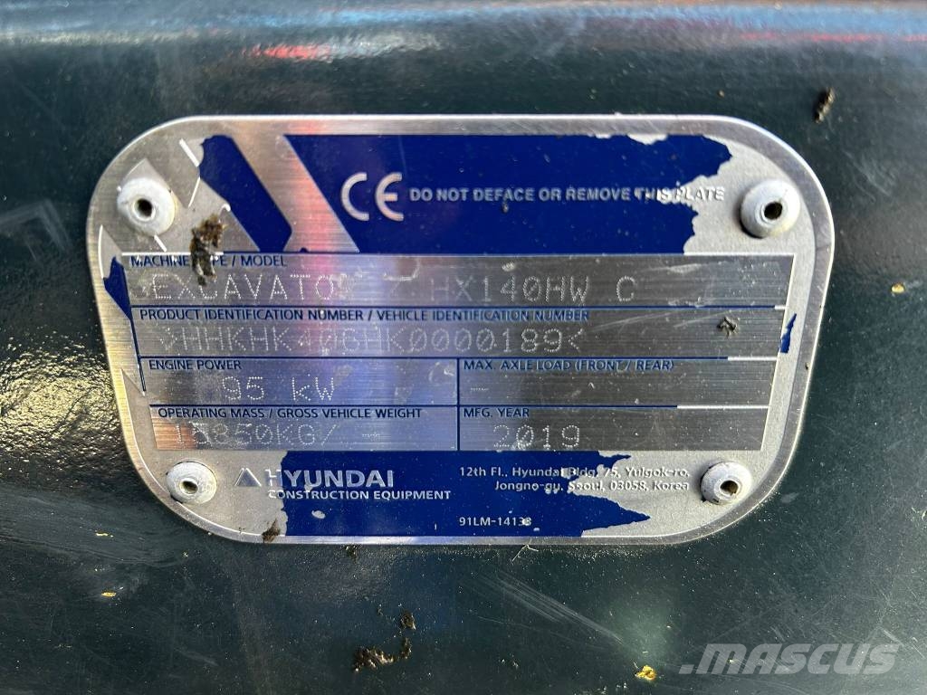 Hyundai HX140HW C  / Rasvari, Metsäalusta 800mm laput! Excavadoras sobre orugas