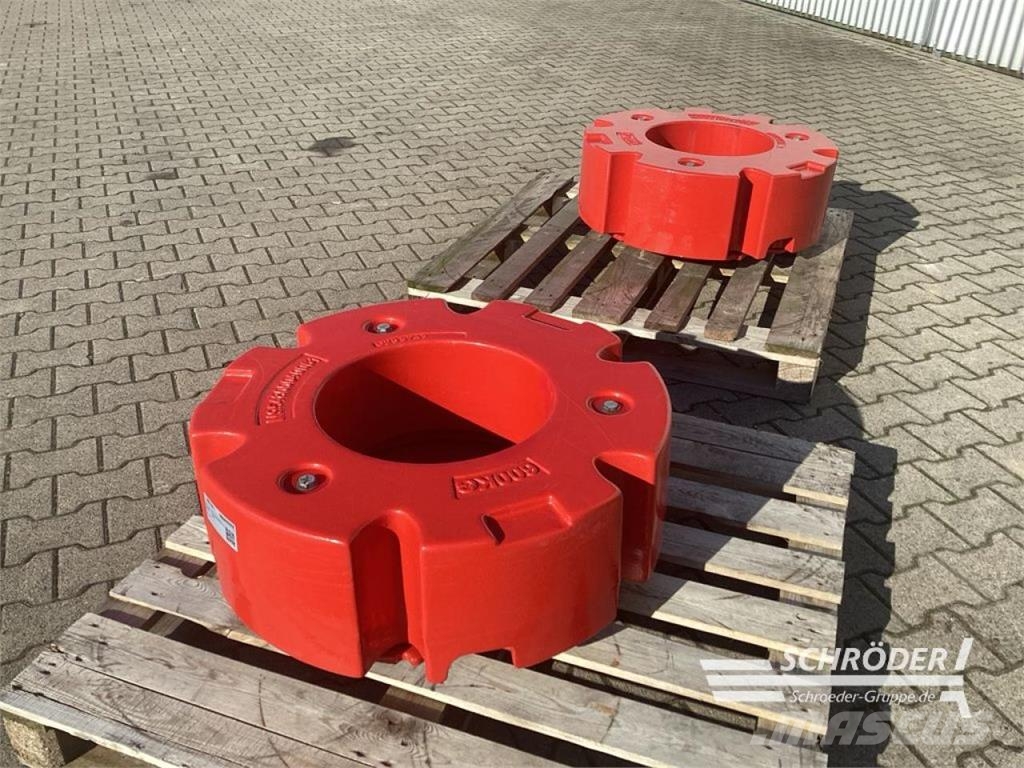 Fendt RADGEWICHTE + ADAPTERPLATTEN 2X 600 KG Banden, wielen en velgen