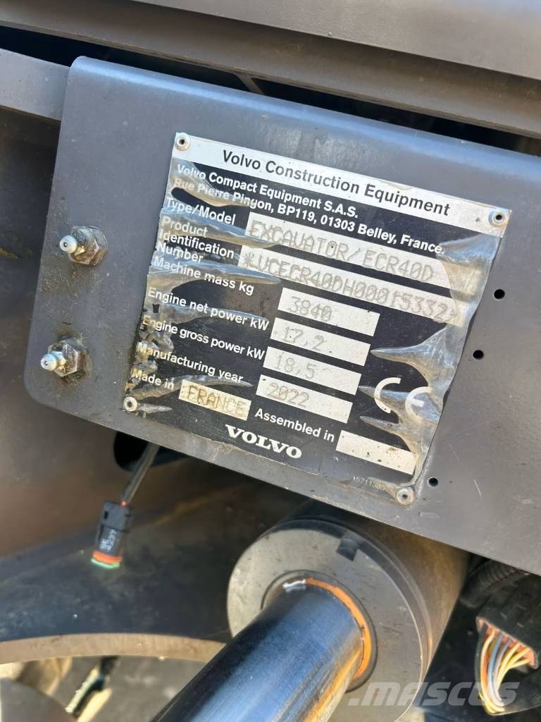 Volvo ECR 40 D Minigraafmachines < 7t