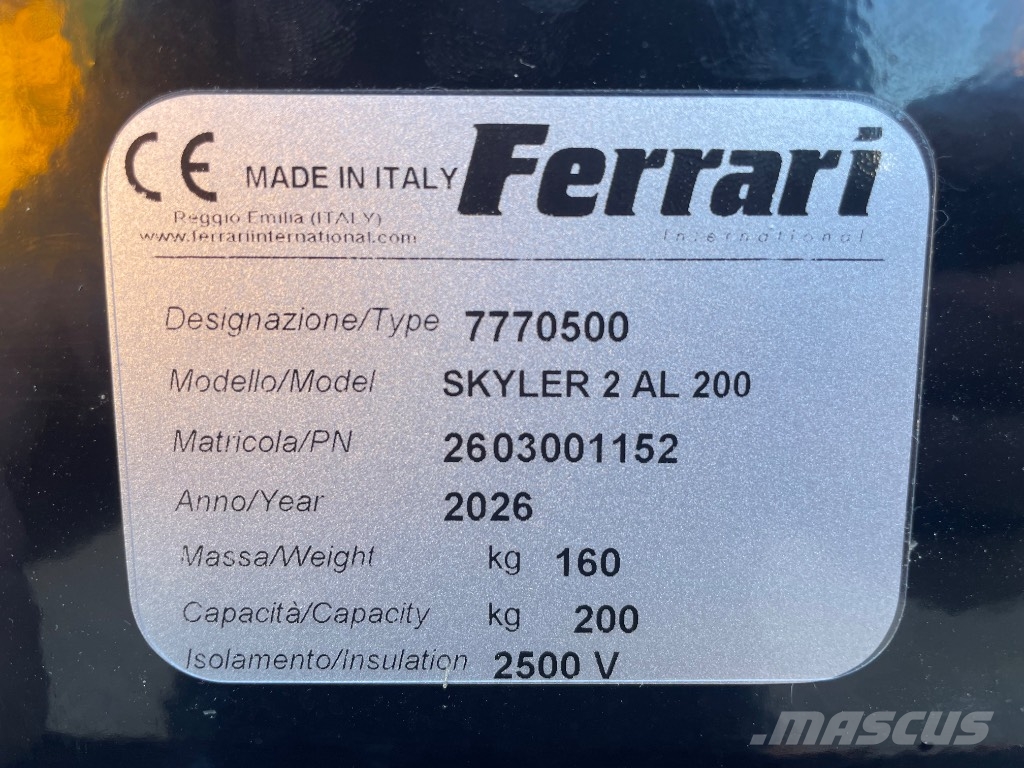 Ferrari Skyler 2 AL 200 Vertikālie pacēlāji