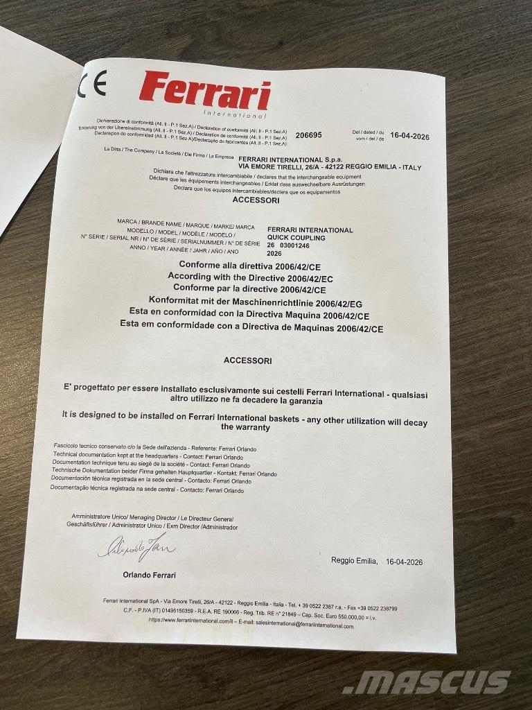 Ferrari Skyler 2 AL 200 Vertikālie pacēlāji