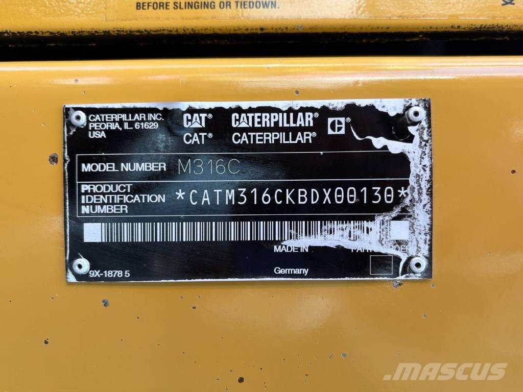 CAT M 316 C Ratasekskavaatorid