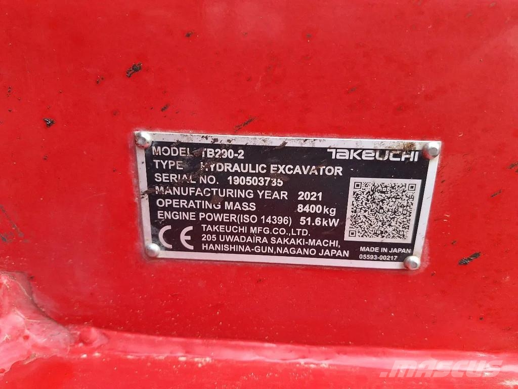 Takeuchi TB290-2 Escavadoras Midi 7t - 12t