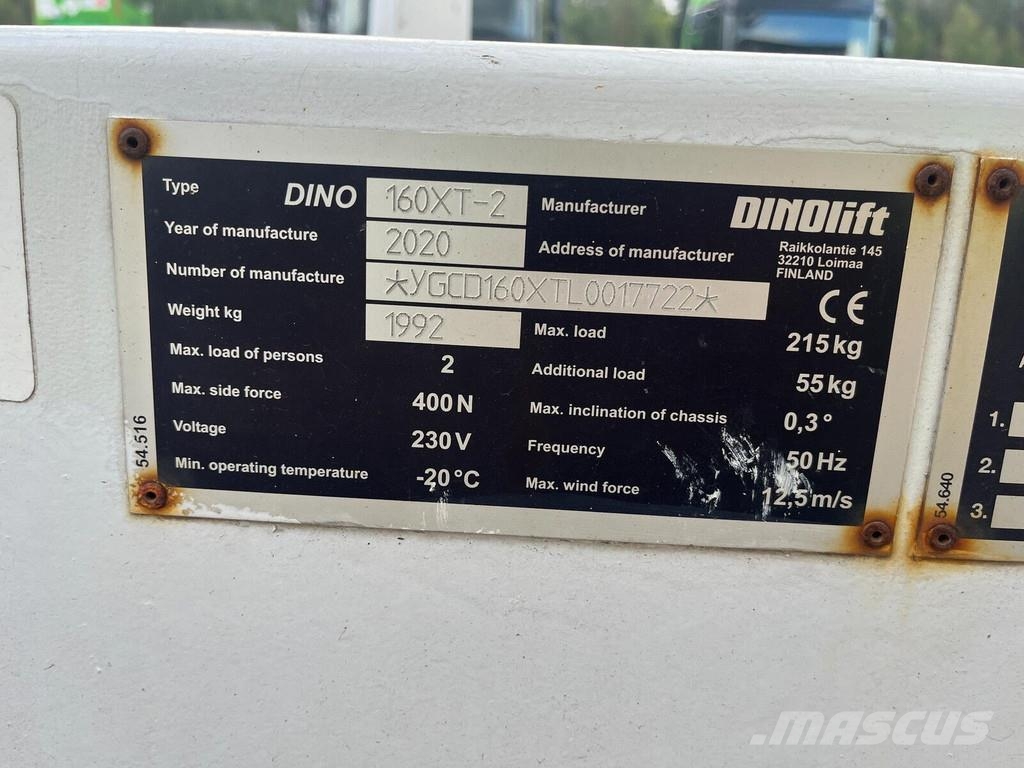 Dino 160 XT II Kiti keltuvai ir platformos