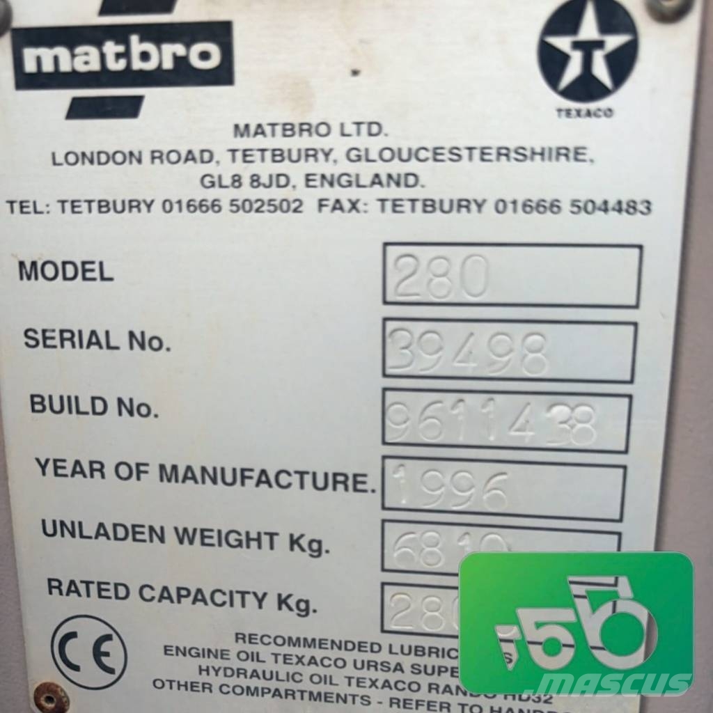 Matbro TS 280 Parts الشاسيه والتعليق