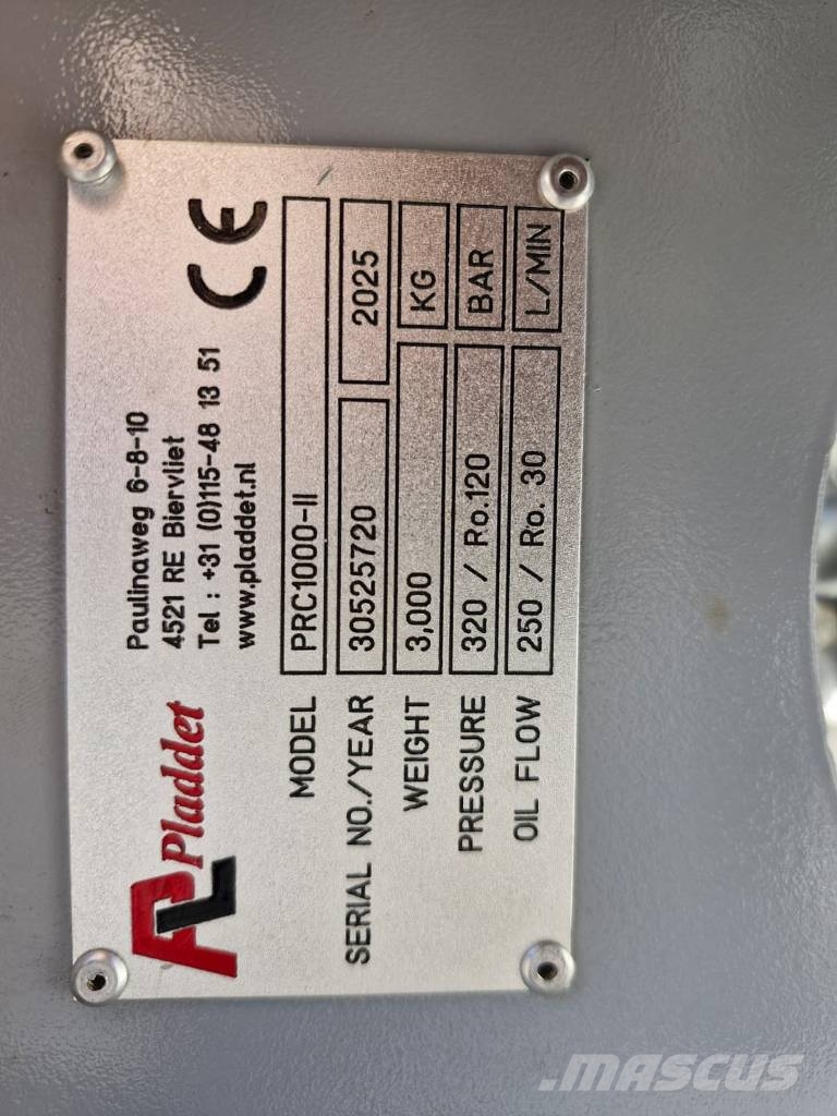 Pladdet Railsknipper PRC1000-II مقصات هيدروليكية