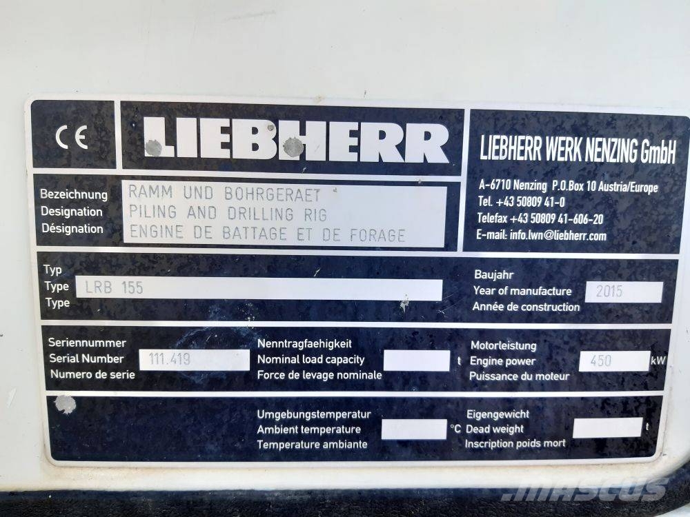 Liebherr LRB 155 Nagy teljesítményű fúrók