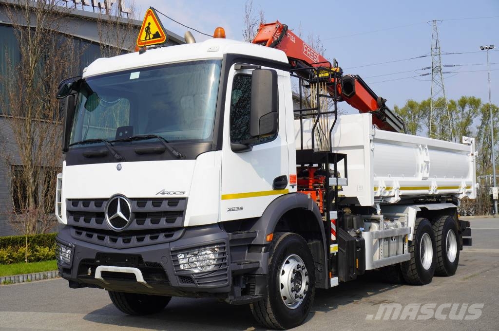 Mercedes-Benz Arocs 2636 / 6x4 / HDS Fassi / Wywrotka 3 str Camiones bañeras basculantes o volquetes