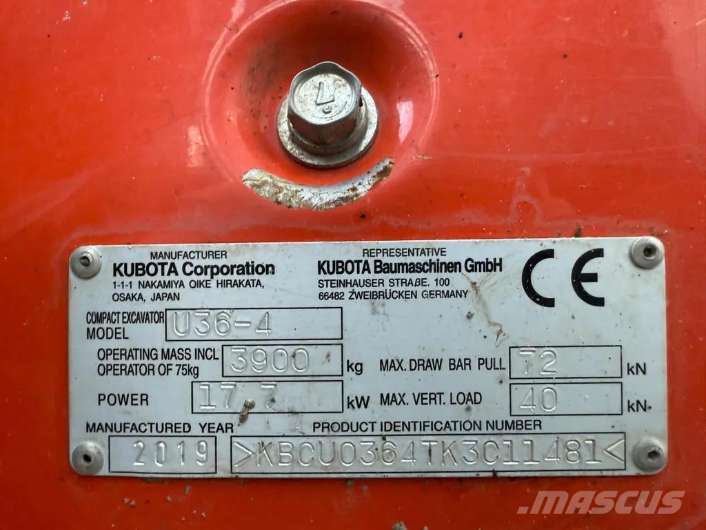 Kubota U36-4 Miniexcavadoras