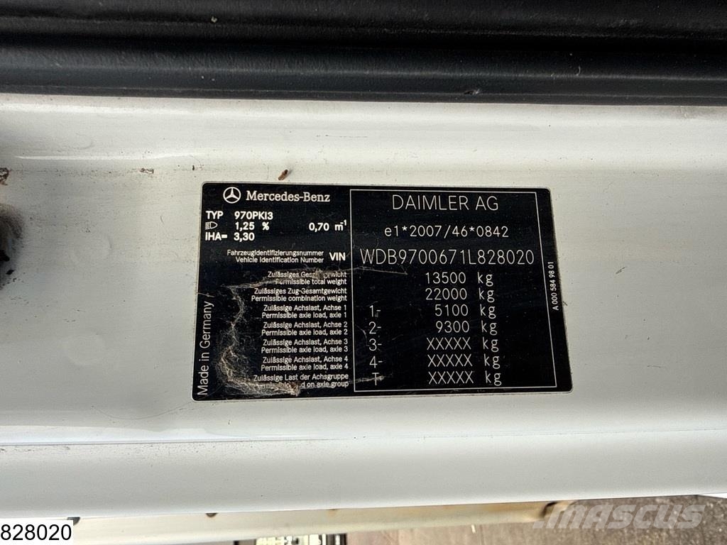 Mercedes-Benz Atego 1318 EURO 5, Manual, Steel, Palfinger Fast kasse