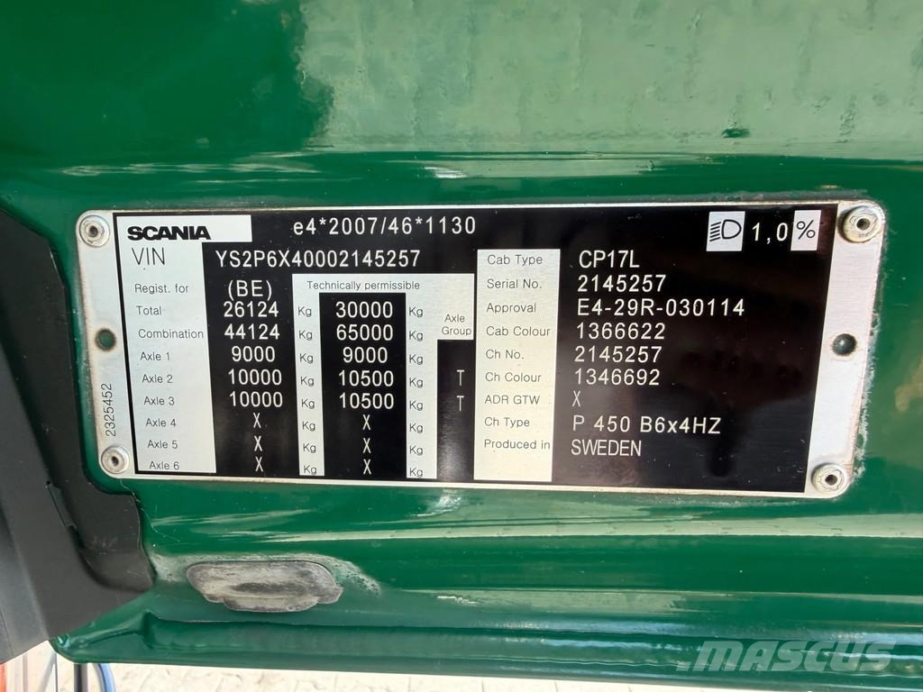 Scania P450 XT 6x4 / Euro 6 / Marrel AL22 S51 Haakarmsyst Camiones polibrazo