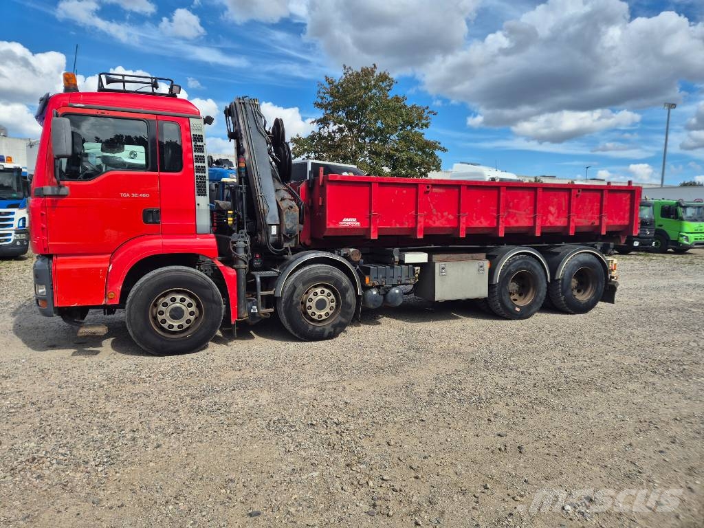 MAN TGA 32.460 8x4/4 //HIAB 220 C - 5 // 3 way tip Kranwagen